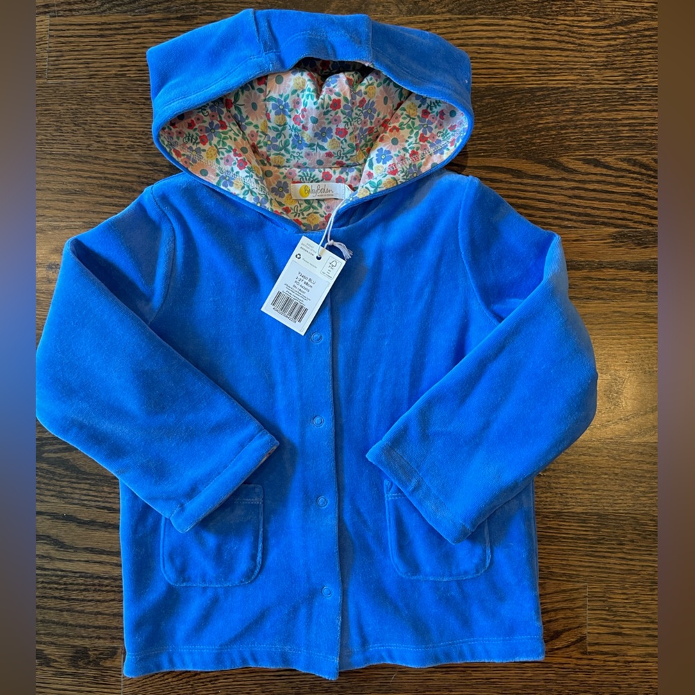 Baby Boden Blue jacket with Floral Lining